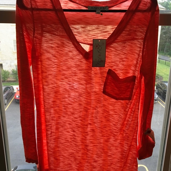 ~🥳NWT~Sheer 🧡💛JOYJOY long-sleeve🥳 - Picture 2 of 5